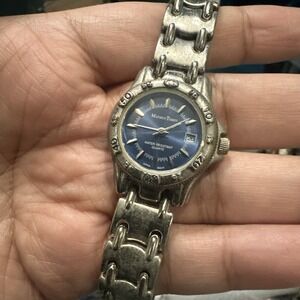 Works Vintage Mathey Tissot Womens Watch Blue Dial 26mm Dial New Battery Fit 6.5
